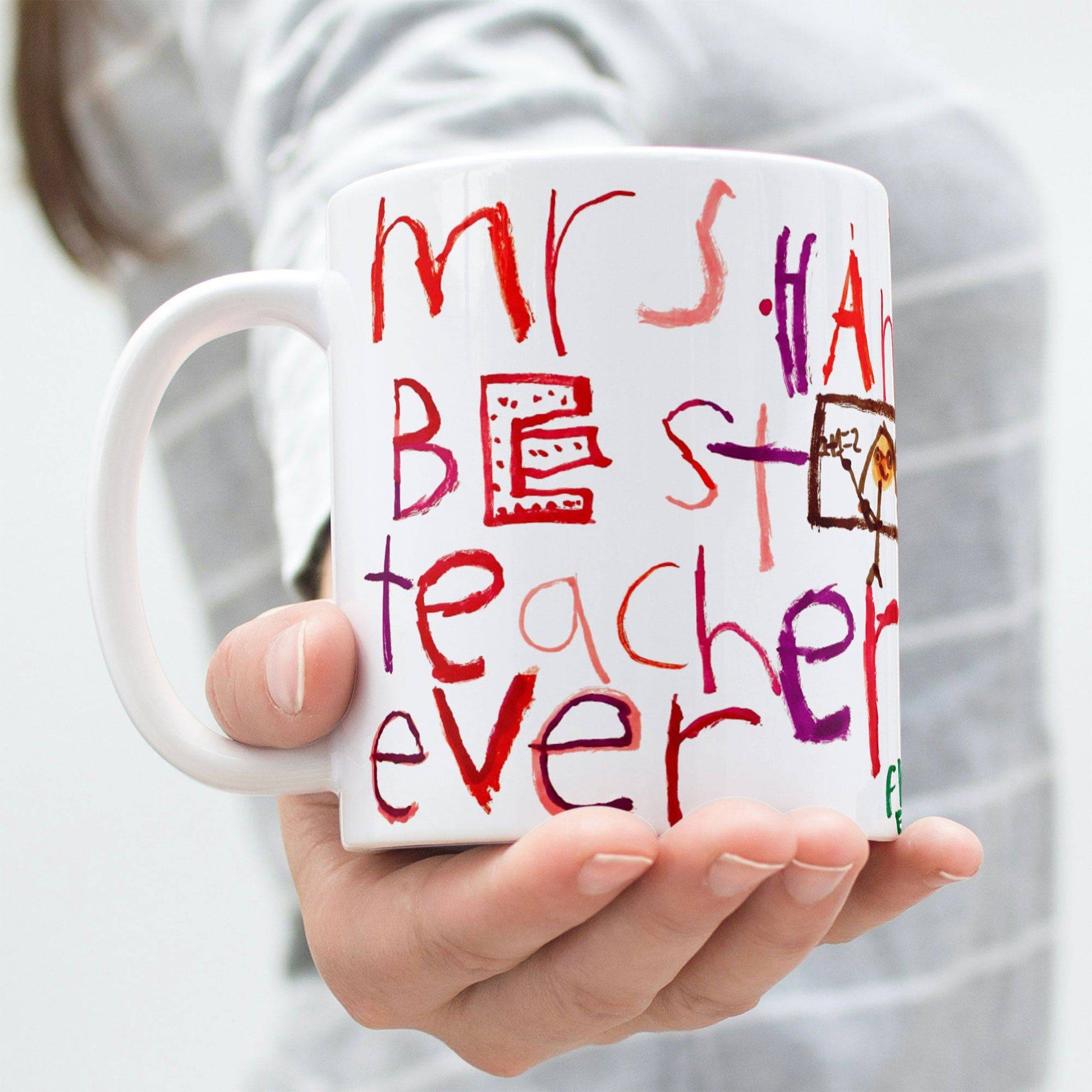 Custom Kids Drawing Mug From Image of their Artwork - Willow and Mist Gifts