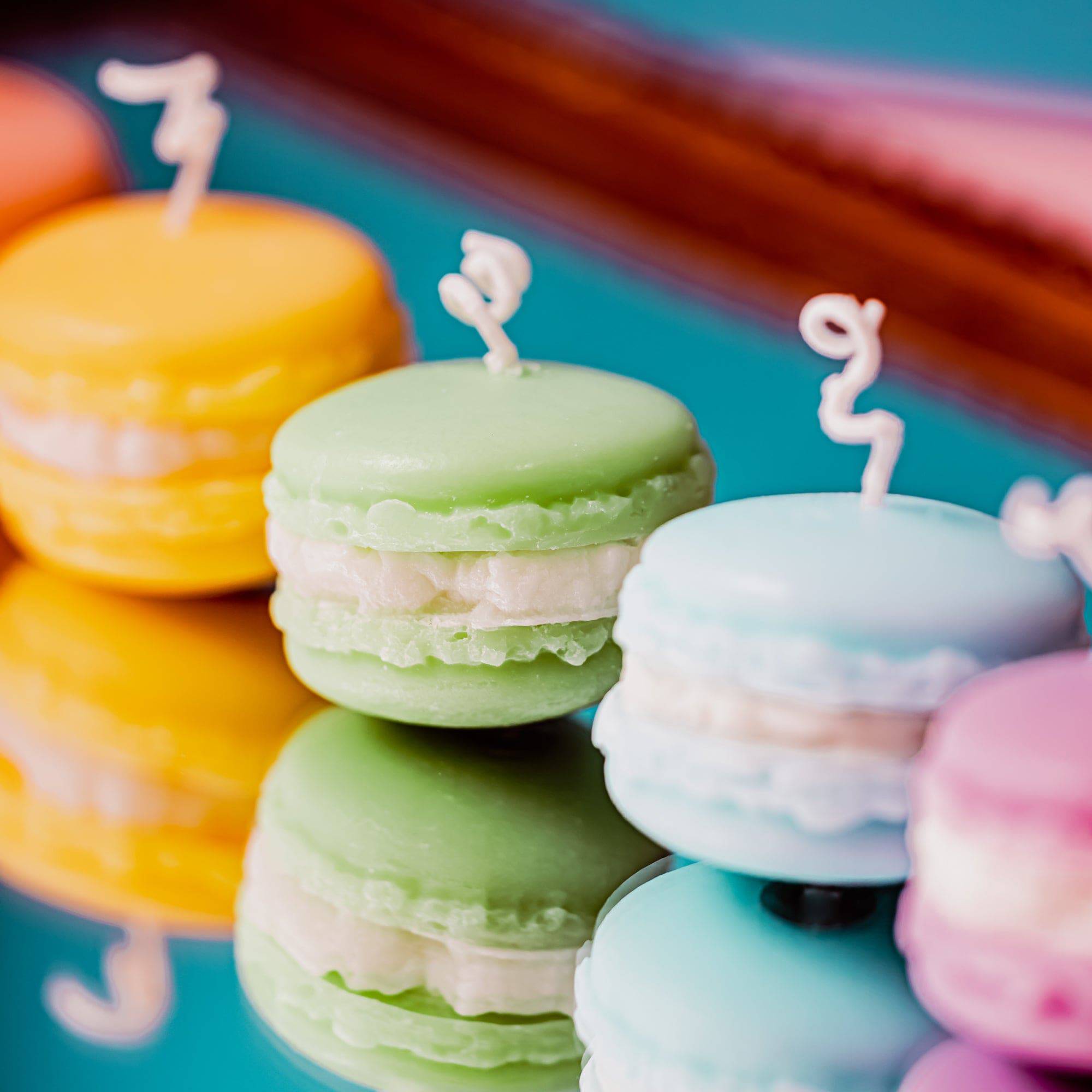 Charming and Colorful Macaron Mini Candles - Willow and Mist Gifts