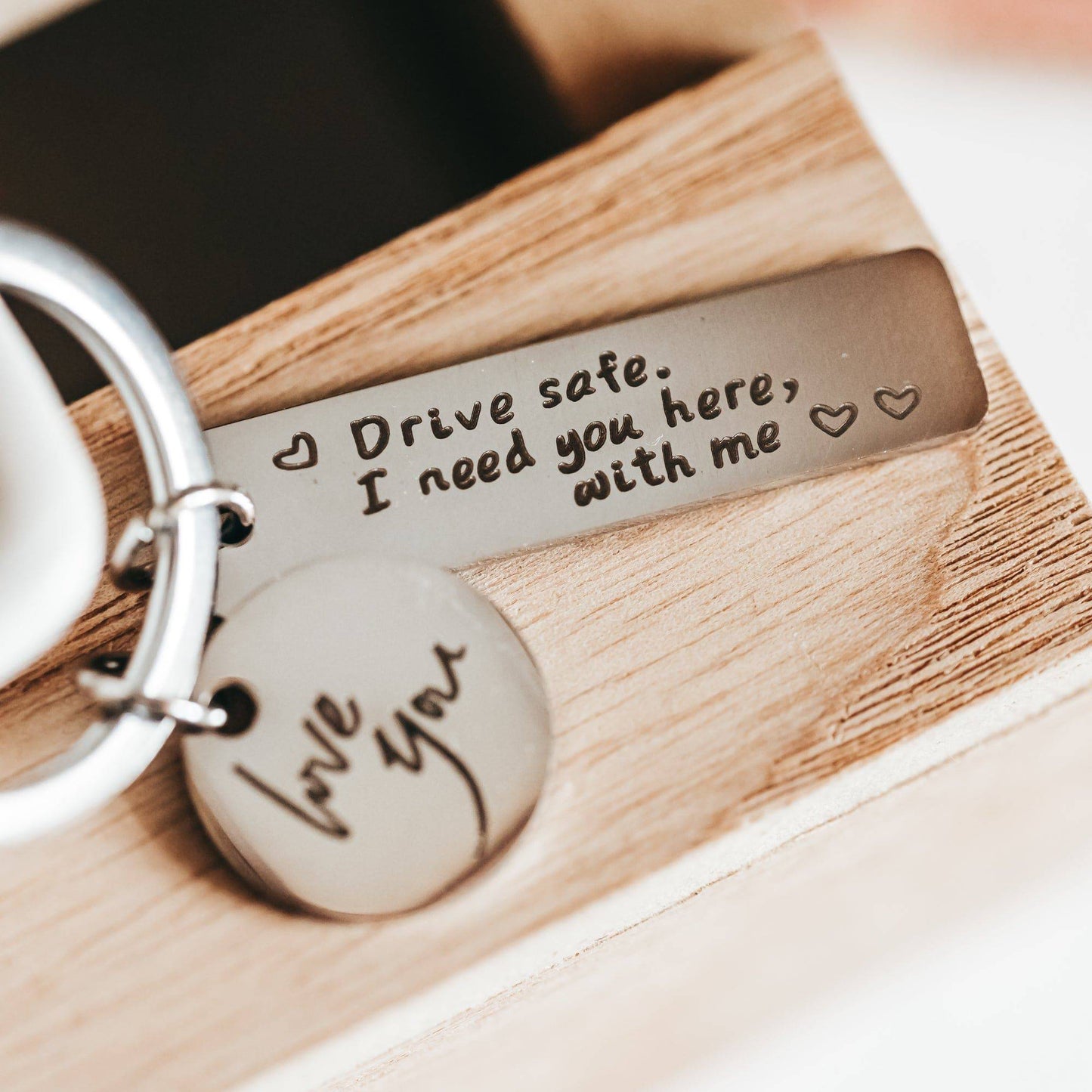 Heartfelt Drive Safe Keychain for Loved Ones - Willow and Mist Gifts