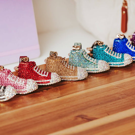 Sparkling Rhinestone Sneaker Keychain for Teens and Adults - Willow and Mist Gifts