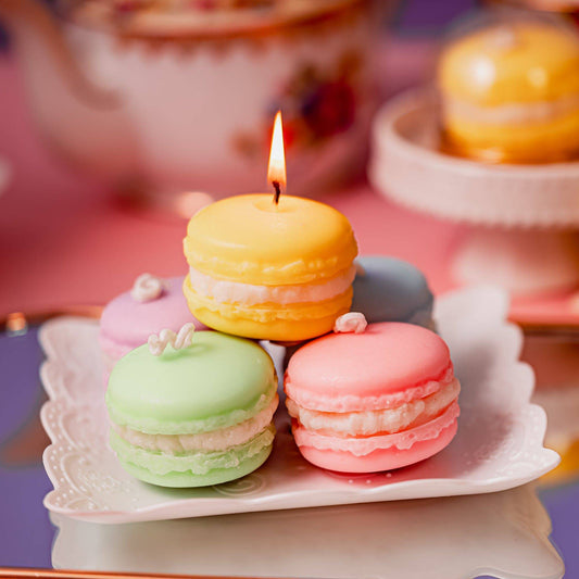 Charming and Colorful Macaron Mini Candles - Willow and Mist Gifts