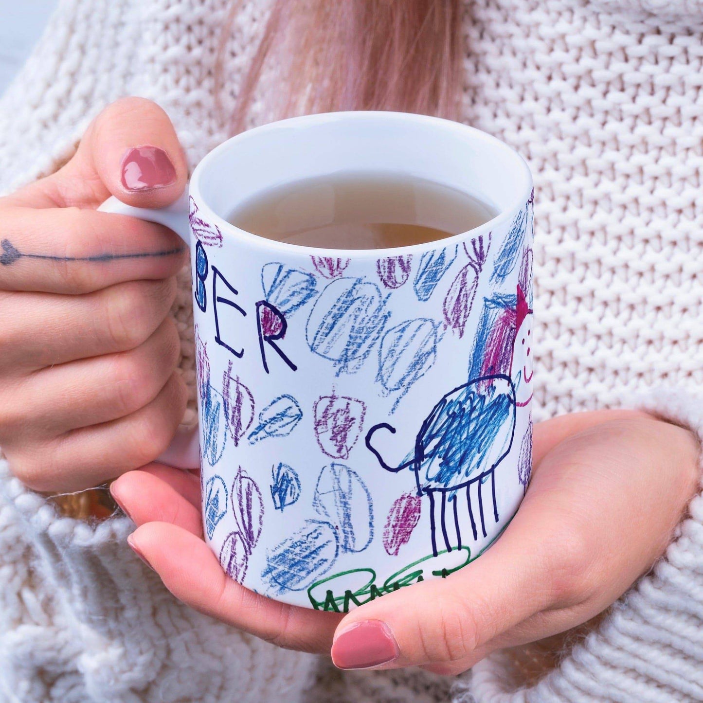 Custom Kids Drawing Mug From Image of their Artwork - Willow and Mist Gifts