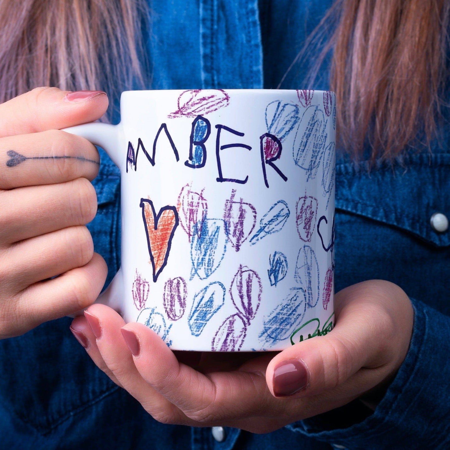 Custom Kids Drawing Mug From Image of their Artwork - Willow and Mist Gifts