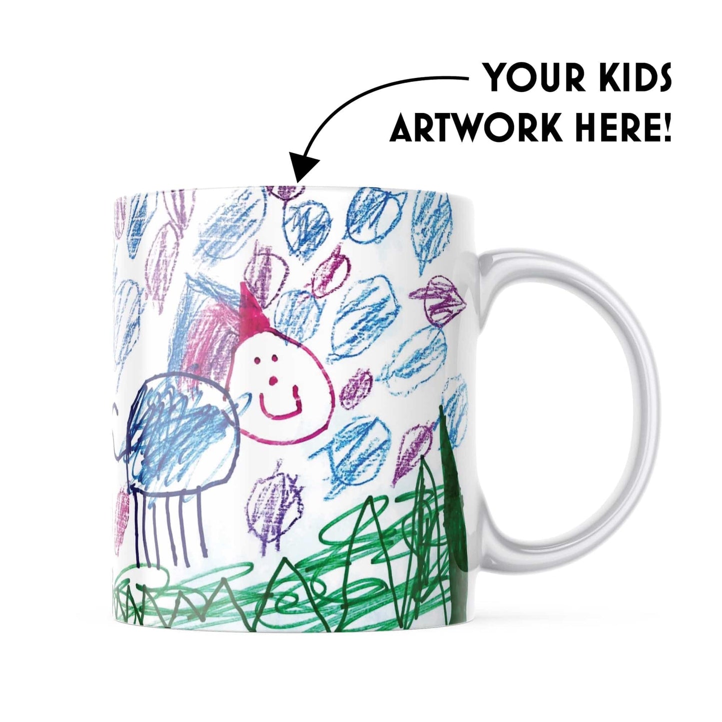 Custom Kids Drawing Mug From Image of their Artwork - Willow and Mist Gifts