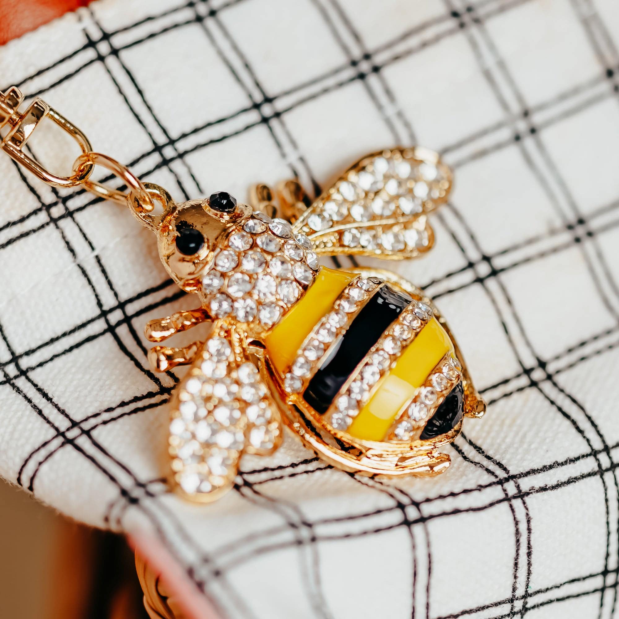 Sparkling Rhinestone Bee Keychain for Bee Lovers - Willow and Mist Gifts