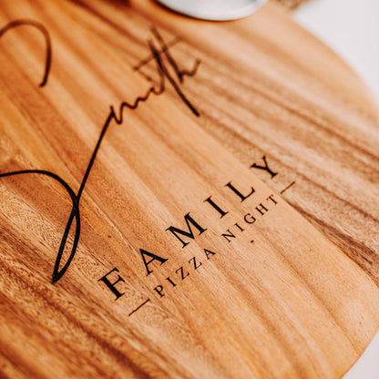 Personalized Family Name Pizza Peel for Memorable Pizza Nights - Willow and Mist Gifts