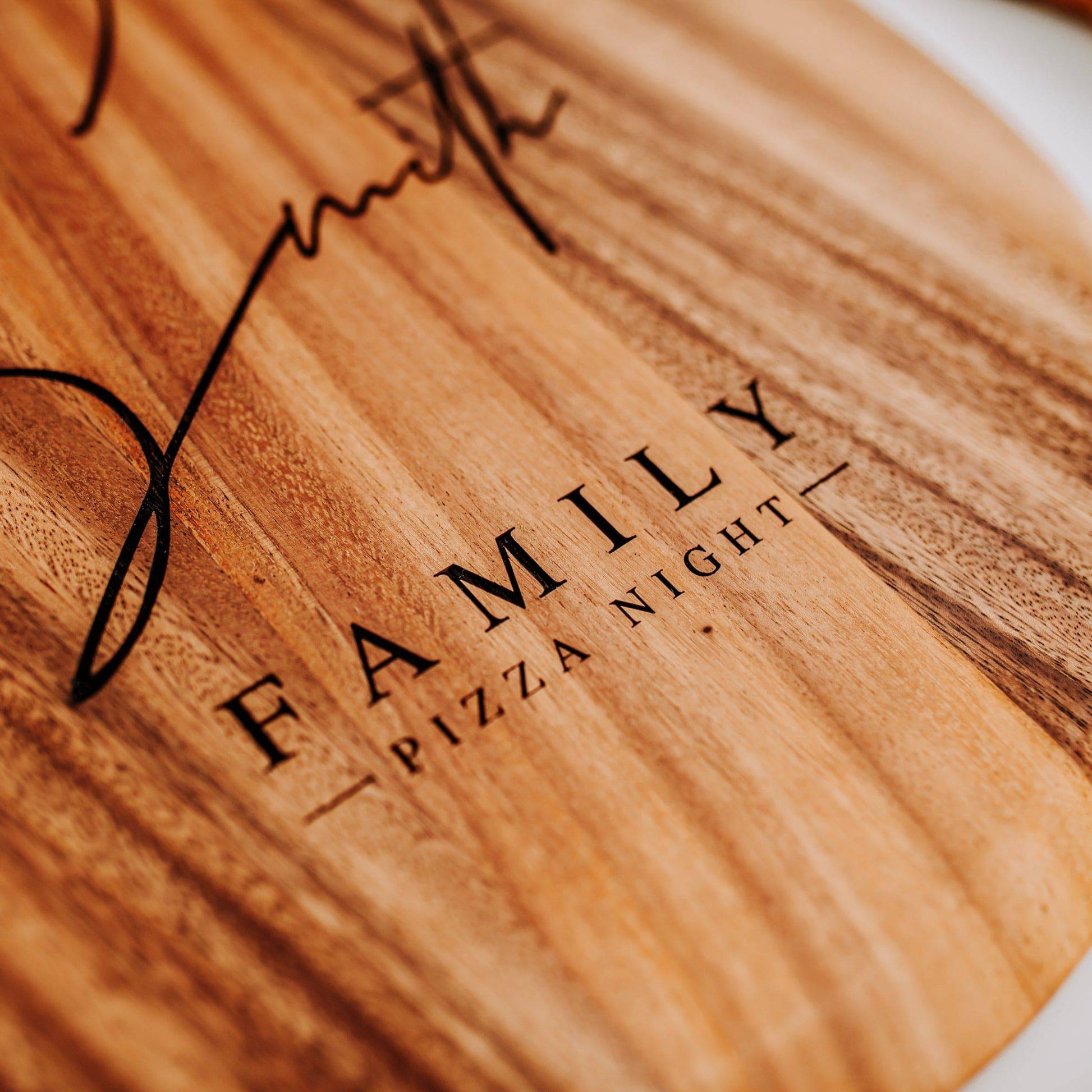 Personalized Family Name Pizza Peel for Memorable Pizza Nights - Willow and Mist Gifts