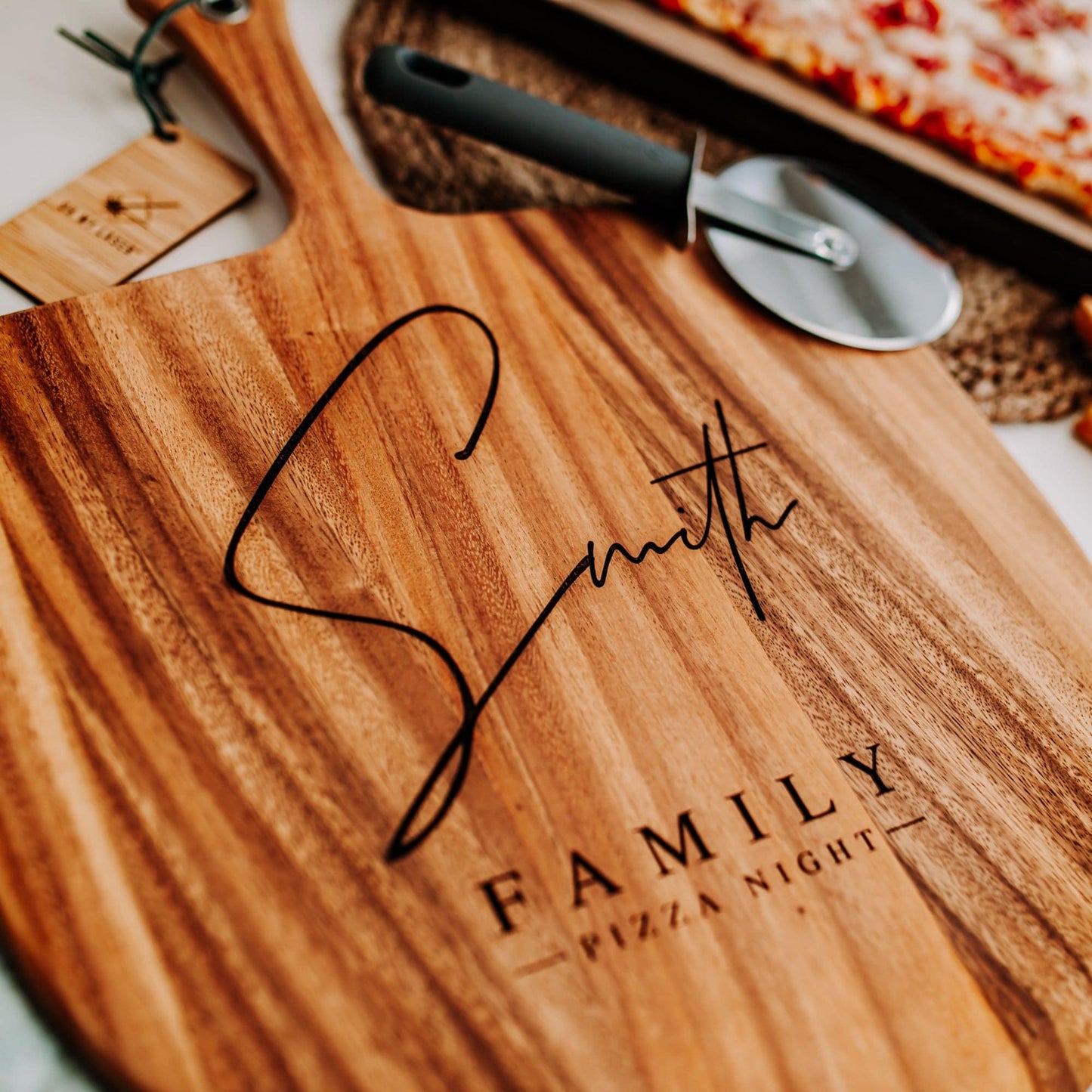 Personalized Family Name Pizza Peel for Memorable Pizza Nights - Willow and Mist Gifts