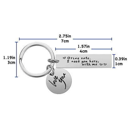 Heartfelt Drive Safe Keychain for Loved Ones - Willow and Mist Gifts