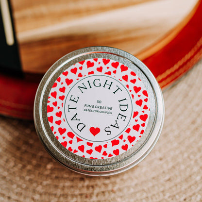 Unique Tin of 30 Date Night Ideas for Couples - Willow and Mist Gifts