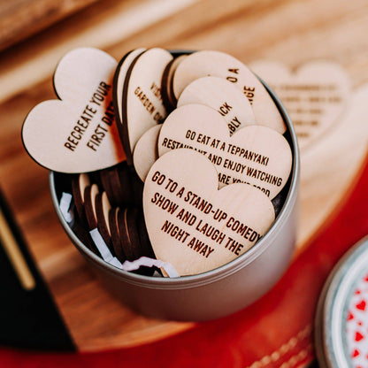 Unique Tin of 30 Date Night Ideas for Couples - Willow and Mist Gifts