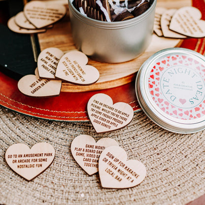 Unique Tin of 30 Date Night Ideas for Couples - Willow and Mist Gifts