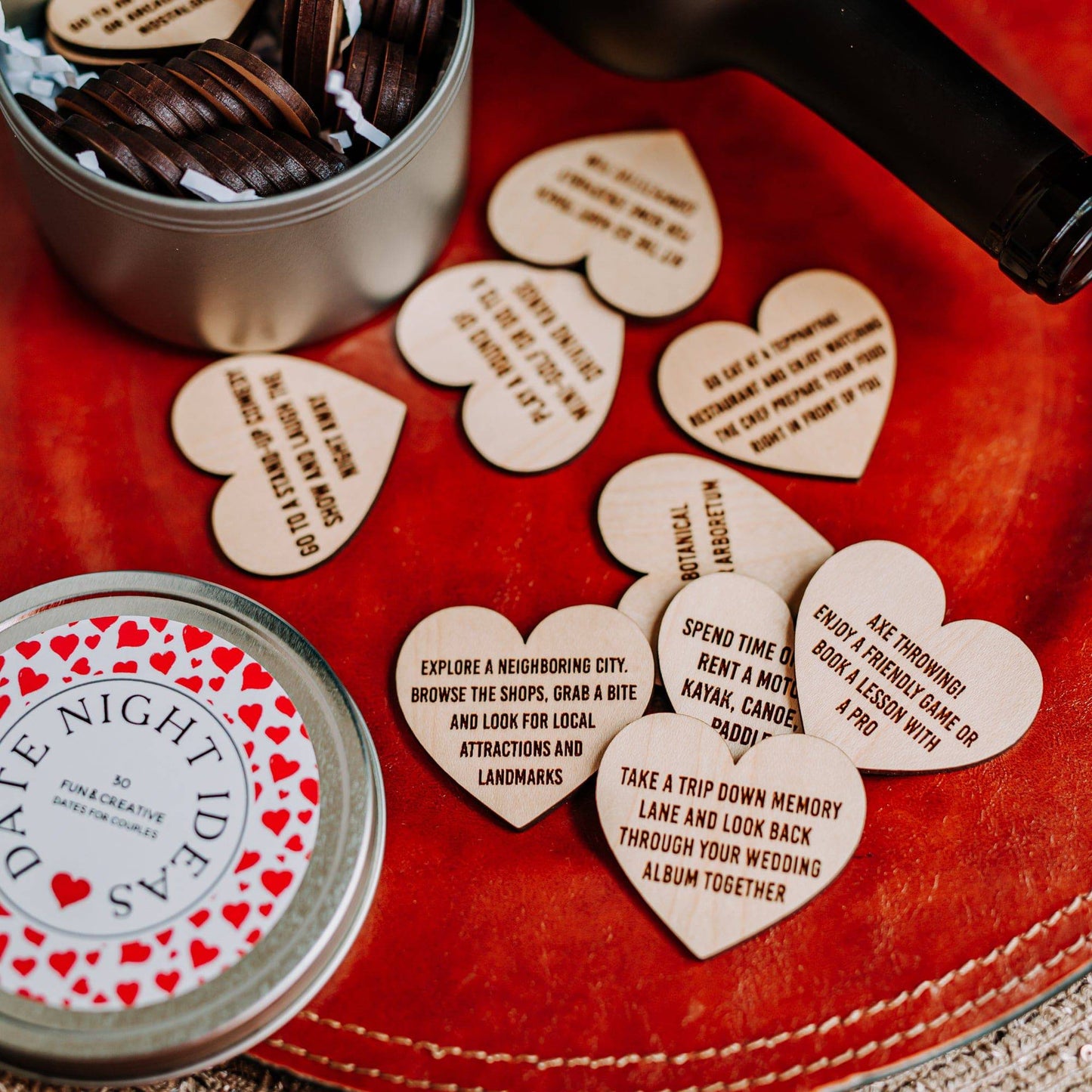 Unique Tin of 30 Date Night Ideas for Couples - Willow and Mist Gifts