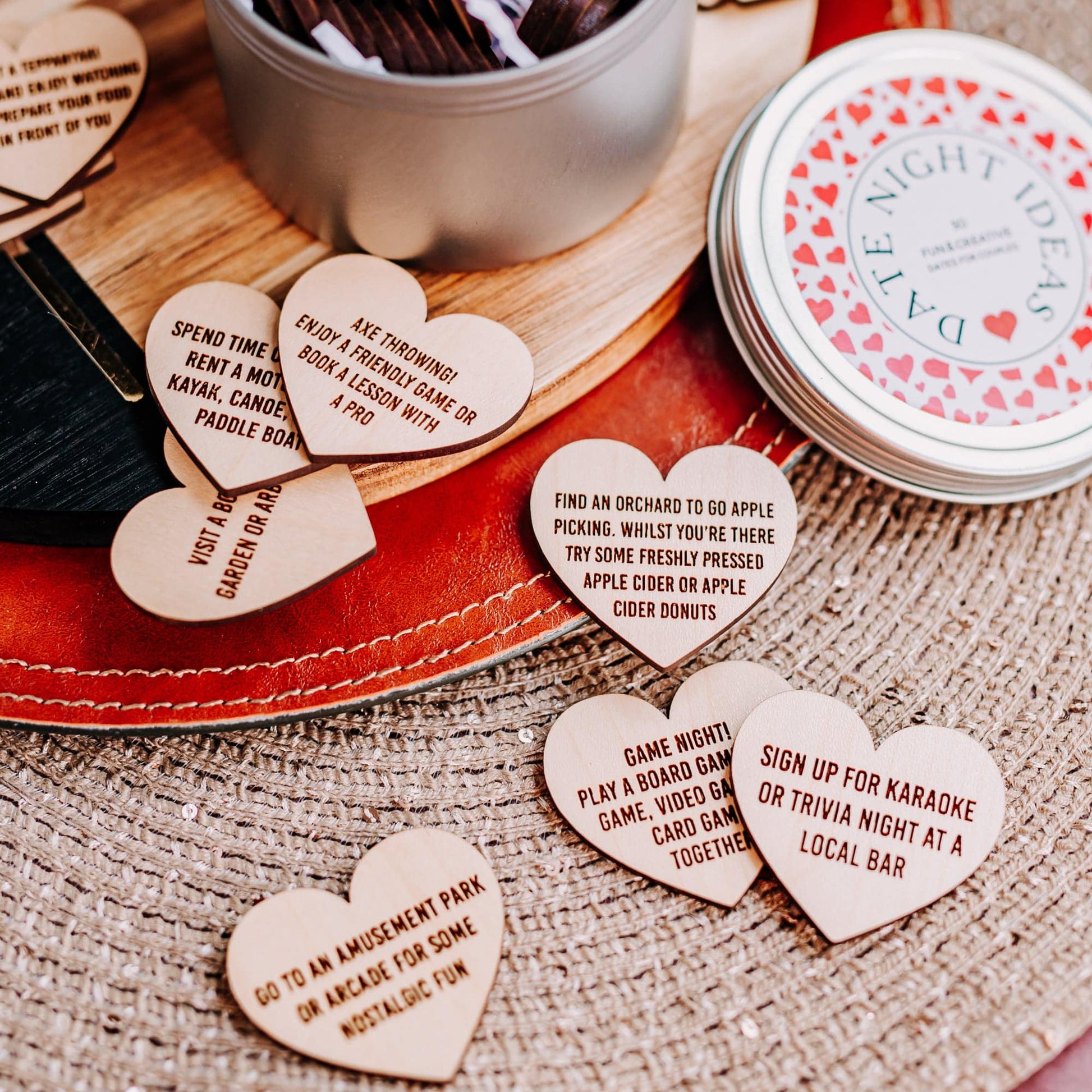 Unique Tin of 30 Date Night Ideas for Couples - Willow and Mist Gifts