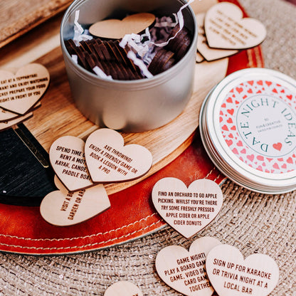 Unique Tin of 30 Date Night Ideas for Couples - Willow and Mist Gifts