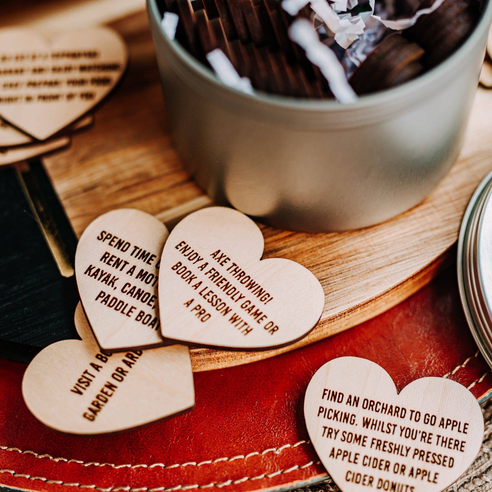 Unique Tin of 30 Date Night Ideas for Couples - Willow and Mist Gifts