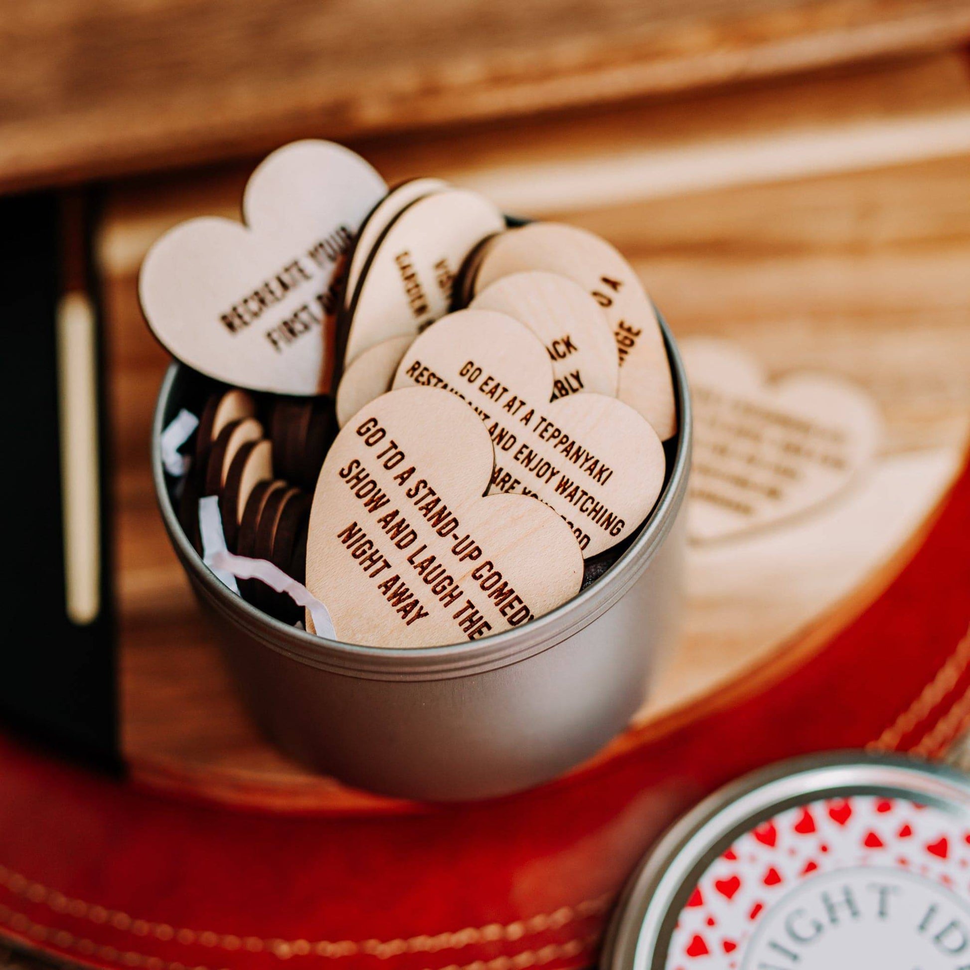 Unique Tin of 30 Date Night Ideas for Couples - Willow and Mist Gifts