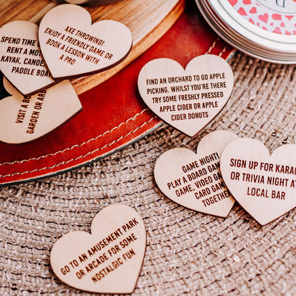 Unique Tin of 30 Date Night Ideas for Couples - Willow and Mist Gifts