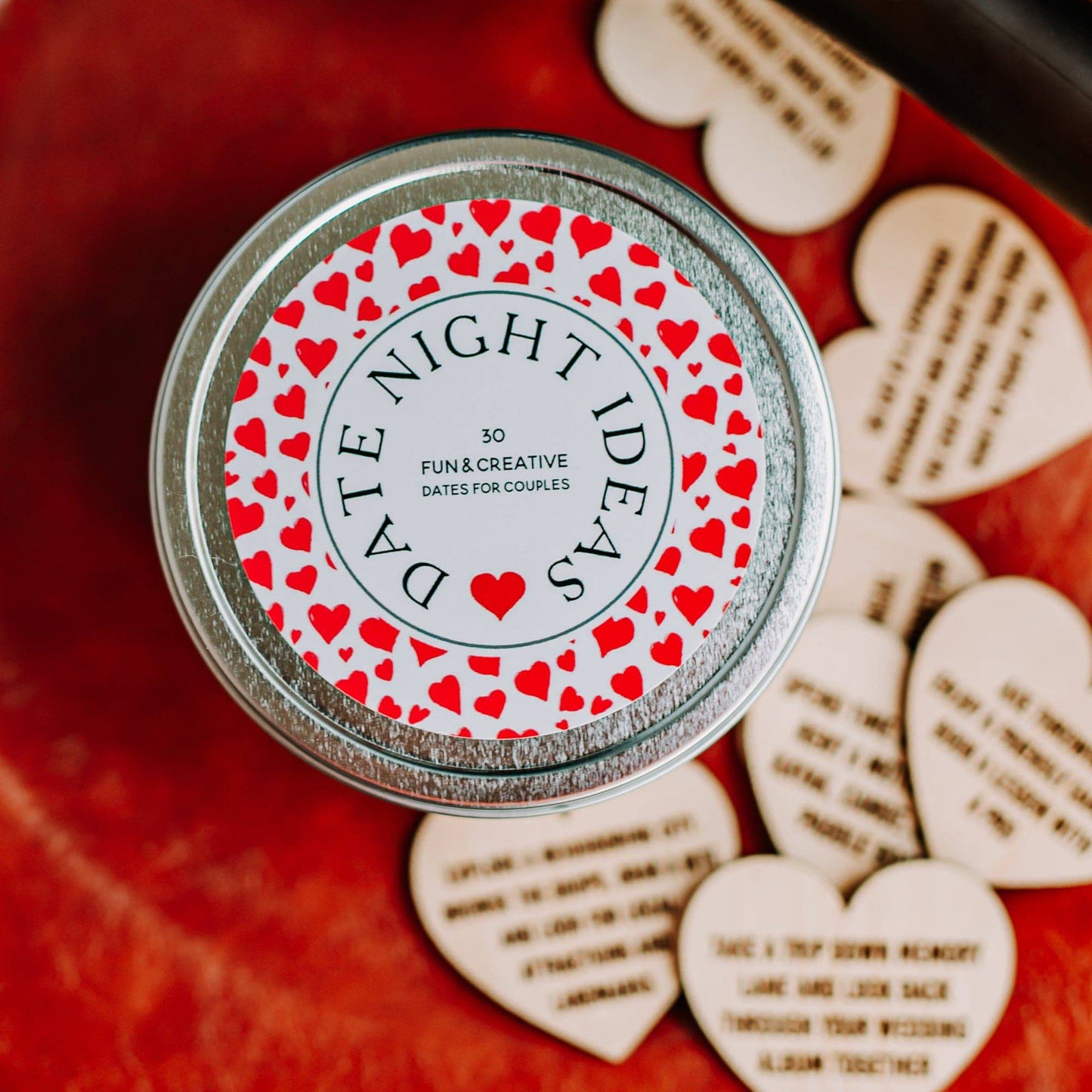 Unique Tin of 30 Date Night Ideas for Couples - Willow and Mist Gifts