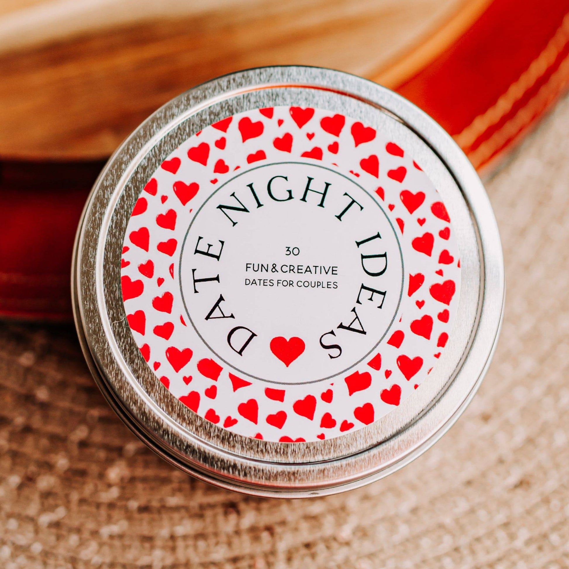 Unique Tin of 30 Date Night Ideas for Couples - Willow and Mist Gifts