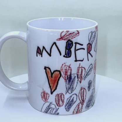 Custom Kids Drawing Mug From Image of their Artwork